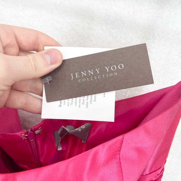 Jenny Yoo Size 10 Bridesmaid Prom Mini Dress Evening Strapless Pink NWT - Picture 3 of 5